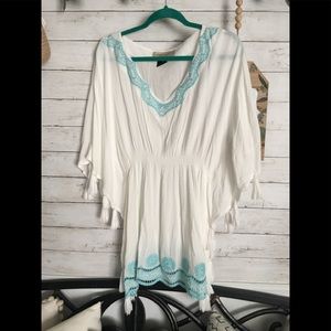 Urban Mangoz Tassel & Embroidery Cover-Up Sz L